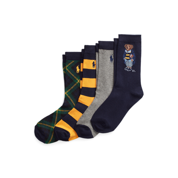 Polo Bear Crew Sock 4-Pack Boys 6-14 Years 1