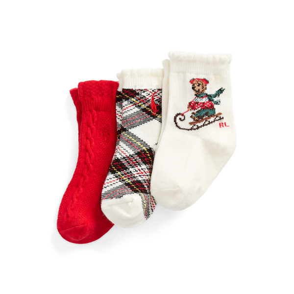 Polo Bear Crew Sock 3-Pack