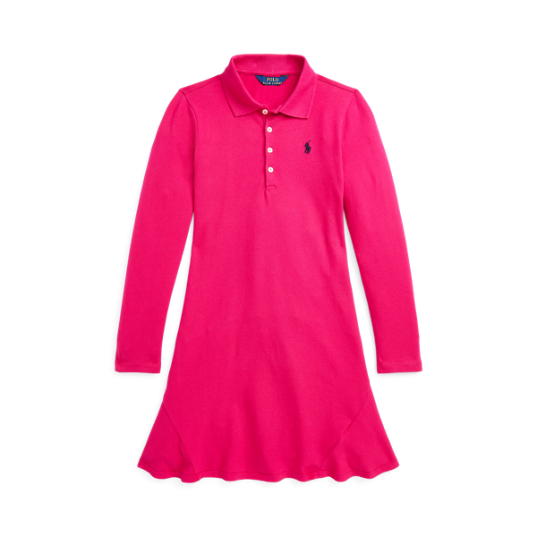 Stretch Mesh Polo Dress