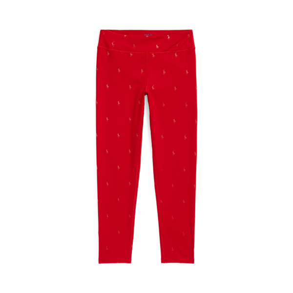 Leggings aus Stretch-Interlock mit Polo Pony