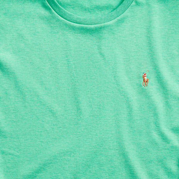 Palm Green Heather Custom Slim Fit Soft Cotton T-Shirt Polo Ralph Lauren 6