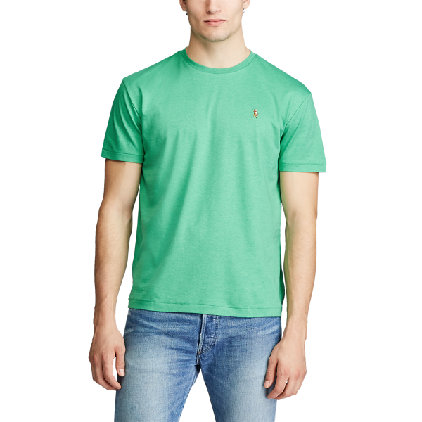 Palm Green Heather Custom Slim Fit Soft Cotton T-Shirt Polo Ralph Lauren 3
