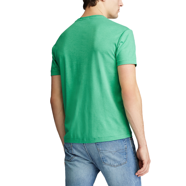 Palm Green Heather Custom Slim Fit Soft Cotton T-Shirt Polo Ralph Lauren 4
