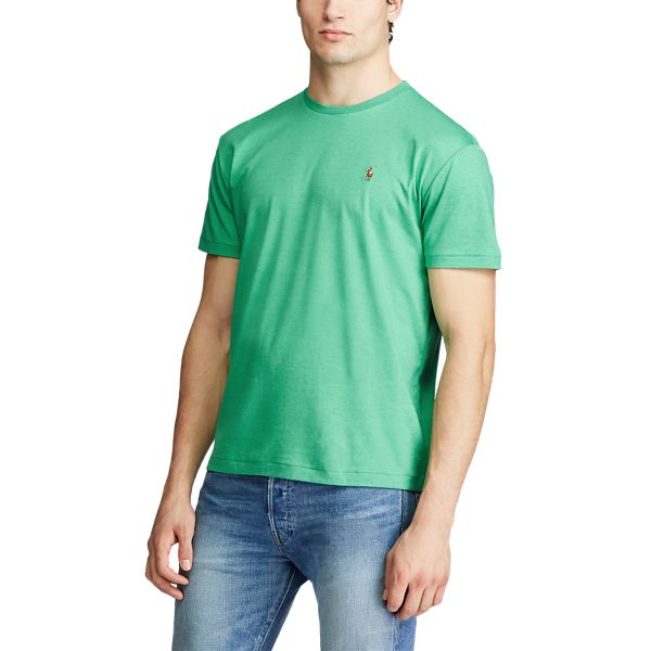 Palm Green Heather Custom Slim Fit Soft Cotton T-Shirt Polo Ralph Lauren 5
