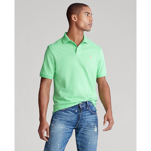New Lime Slim Fit Mesh Polo Shirt Polo Ralph Lauren 4