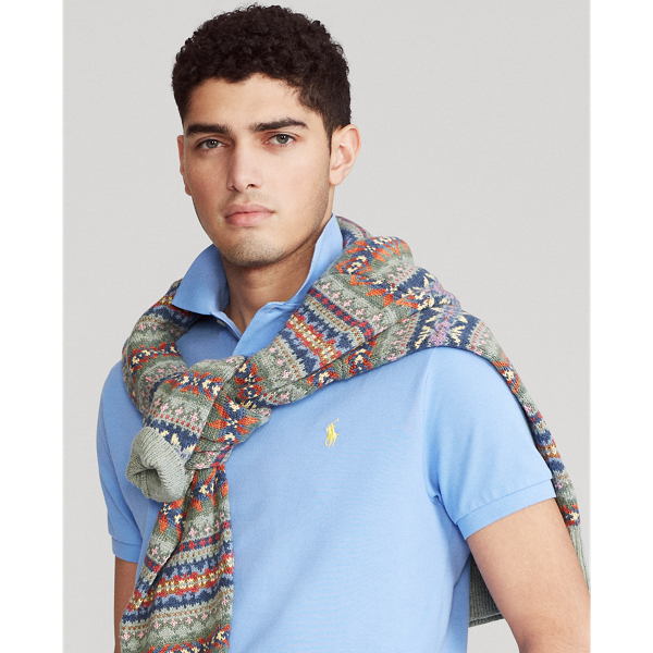 Cabana Blue Slim Fit Mesh Polo Shirt Polo Ralph Lauren 6
