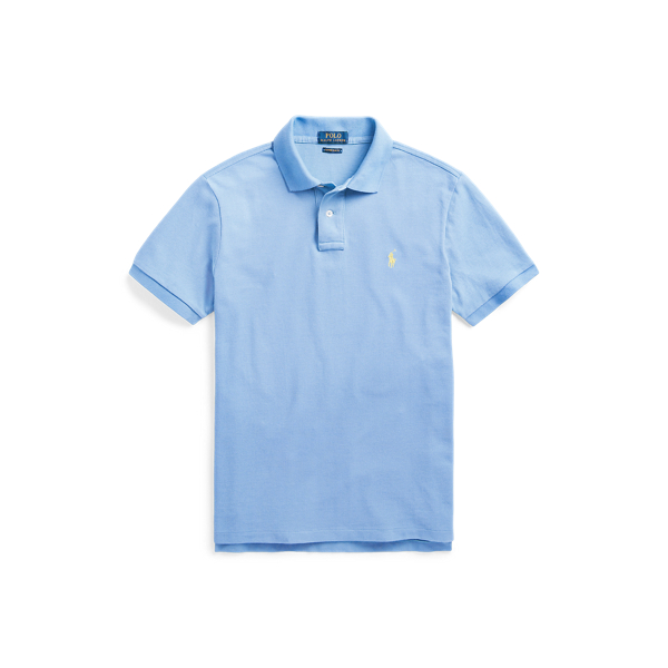 Cabana Blue Slim Fit Mesh Polo Shirt Polo Ralph Lauren 2