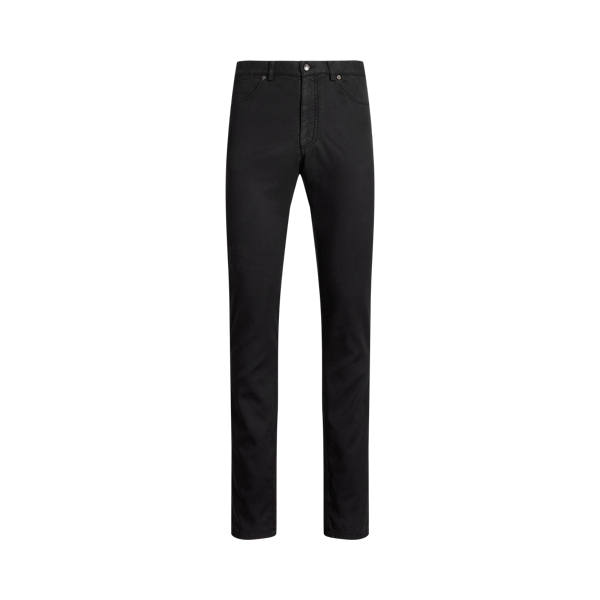 Pantaloni a cinque tasche in dobby stretch