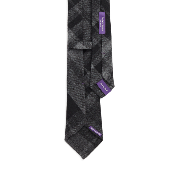 Wollen stropdas met ruitmotief Purple Label in Dnkrgrijs/antraciet multi 2