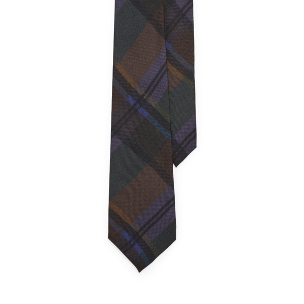 Corbata de seda con cuadros