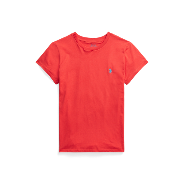 T-shirt de gola redonda em algod&atilde;o