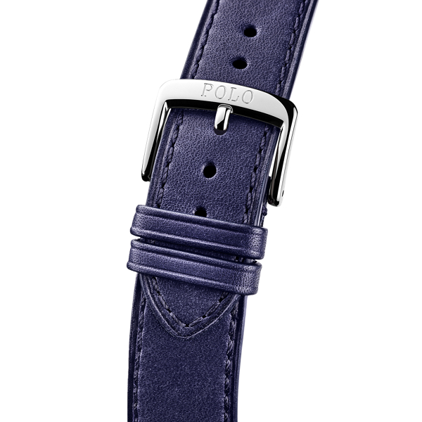 Stahl-Armbanduhr in Weiß mit Polo Bear Polo Ralph Lauren in Weißes Zifferblatt 5