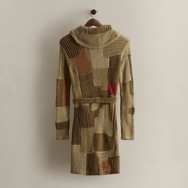 Mixed Multi 2010 Silk-Linen Belted Sweater - Size M Ralph Lauren Vintage 2