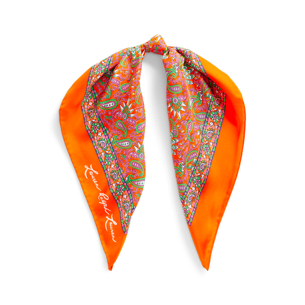 Natalie Paisley Silk Twill Square Scarf