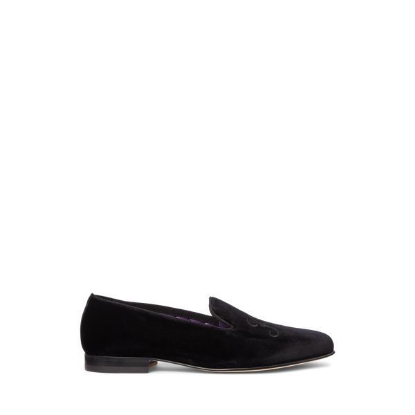 Bestickter Samtslipper Alonzo Purple Label in 1