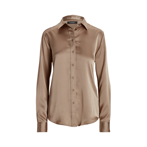 Chemise en charmeuse de satin Lauren en 1