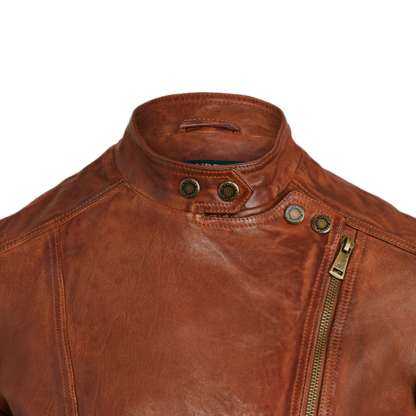 RALPH LAUREN　ベルテッドモトジャケット　Sサイズ Lauren Ralph Lauren Asymmetric Leather Moto Jacket | Nordstrom