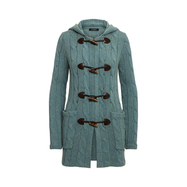 Hooded Wool-Blend Sweater Coat Lauren Petite 1