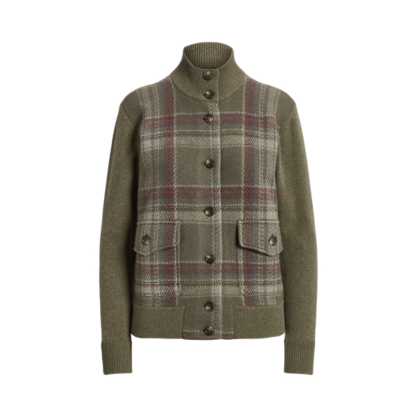 Plaid Wool-Blend Coat Lauren Petite 1