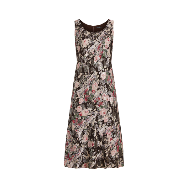 【Lauren Ralph Lauren】フローラル柄 メタリック ジャカード Lauren Ralph Lauren Floral Metallic Jacquard Sleeveless