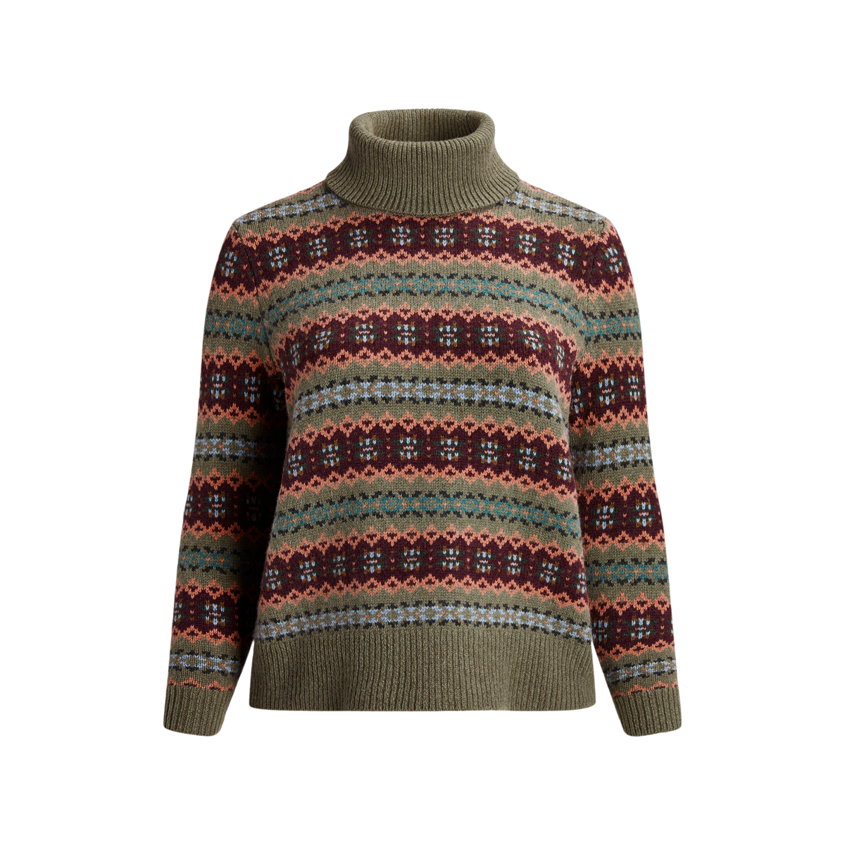 Fair Isle Wool-Blend Turtleneck Sweater