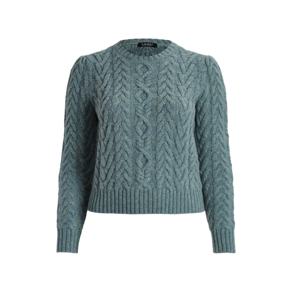 Aran-Knit Wool-Cashmere Sweater Lauren Woman 1