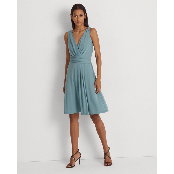Highland Sea Surplice Jersey Sleeveless Dress Lauren 1