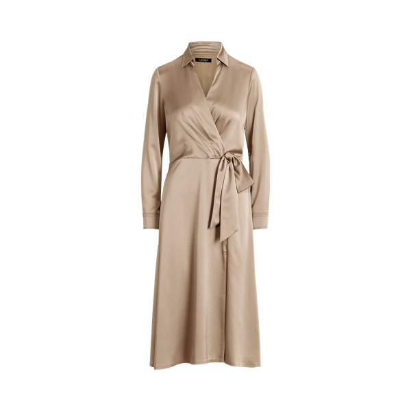 Tie-Front Satin Midi Dress Lauren 1