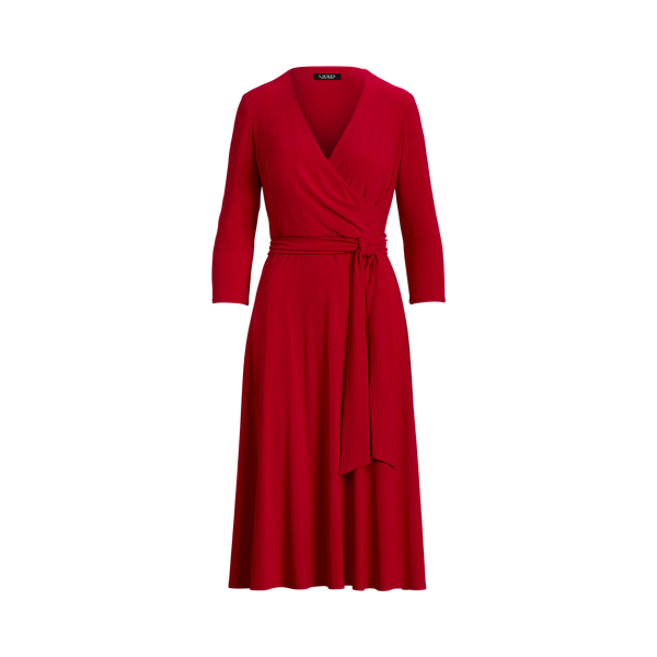 Surplice Jersey Dress