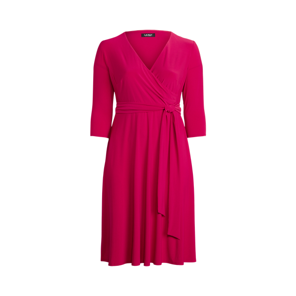 Surplice Jersey Dress Lauren Woman 1