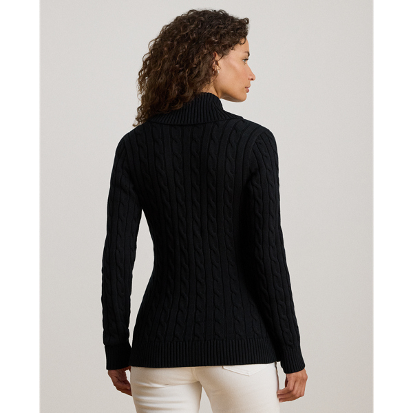 Polo Black Buckled Cotton Sweater Lauren 5