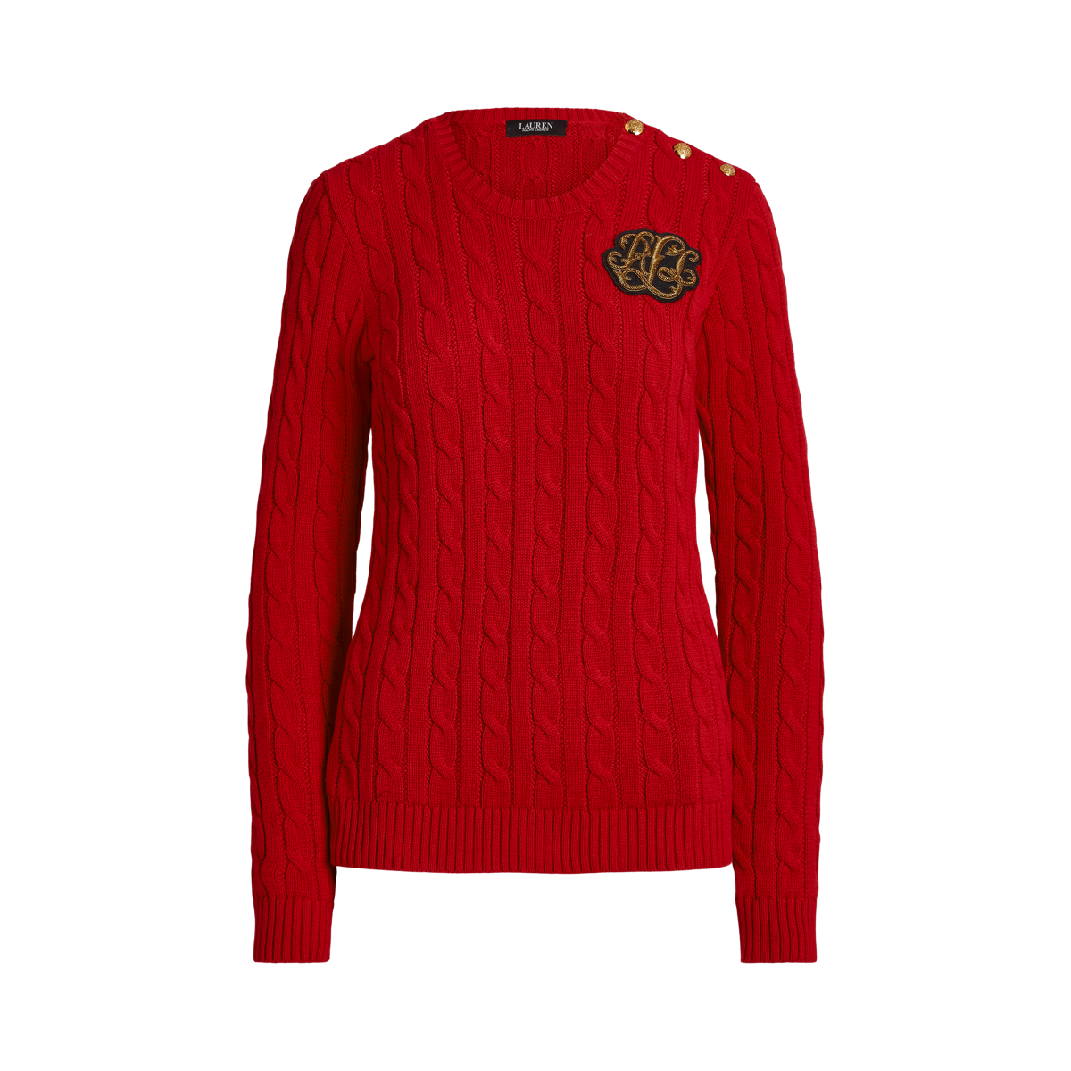 売れ筋商品|||ラルフローレン ニット&セーター レディース アウター BUTTON TRIM CABLE KNIT COTTON JUMPER - Jumper - camel Button-Trim Cable-Knit Cotton Jumper for Women | Ralph