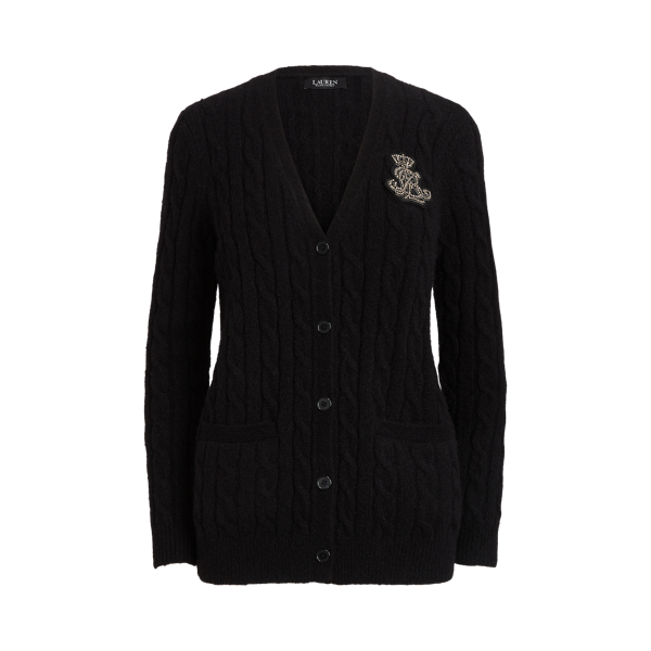 Polo Black Bullion Cable-Knit Cardigan Lauren 2