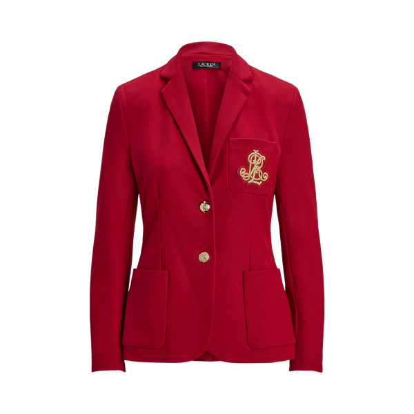 Classic Red Bullion Jacquard Blazer Lauren Petite 2
