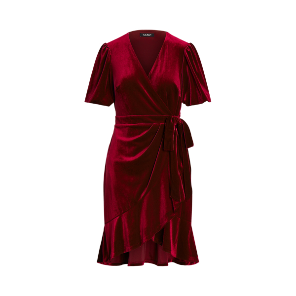 Robe en velours &agrave; manches ballons Lauren en 1