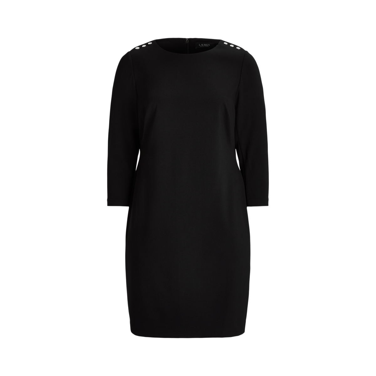 送関込【LAUREN RALPH LAUREN】PONTE THREE-QUARTER-SLEEVE DRES Lauren Ralph Lauren Ponte Three-Quarter-Sleeve Dress - Macy's