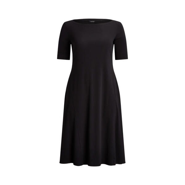 Midikleid aus Baumwollstretch Lauren Woman in Schwarz 2