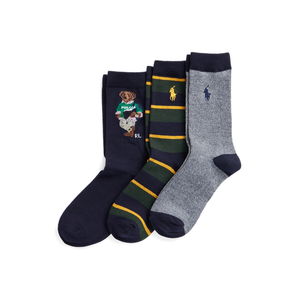 Polo Bear Crew Sock 3-Pack Boys 8-20 1