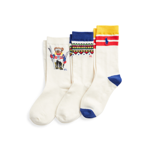 Polo Bear Crew Sock 3-Pack Boys 8-20 1
