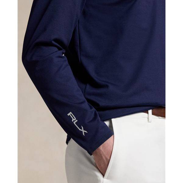 Refined Navy Performance Jersey Quarter-Zip Pullover RLX 6