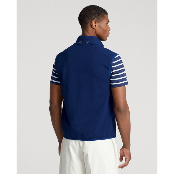 Gilet hybride &agrave; col chemin&eacute;e RLX Golf en Marine raffin&eacute; 5