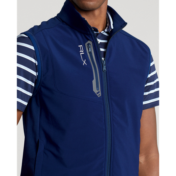 Gilet hybride &agrave; col chemin&eacute;e RLX Golf en Marine raffin&eacute; 6