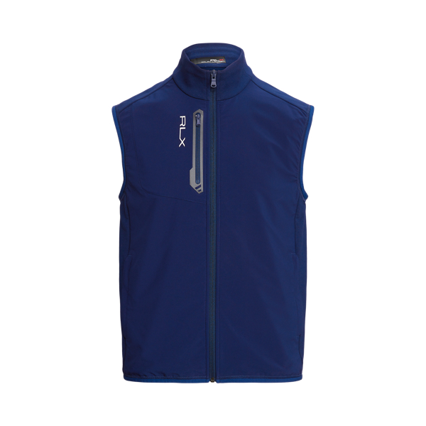 Gilet hybride &agrave; col chemin&eacute;e RLX Golf en Marine raffin&eacute; 2