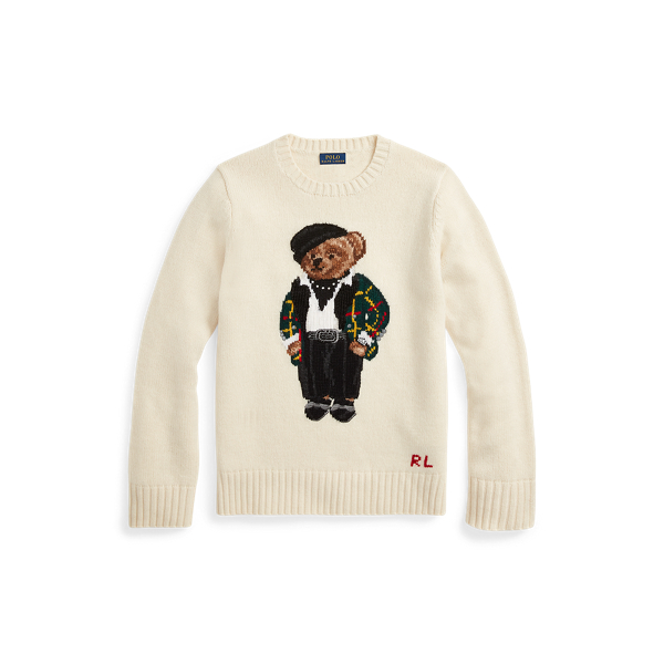 Pull Polo Bear en laine m&eacute;lang&eacute;e