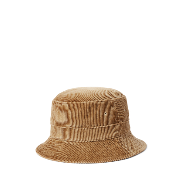 Golden Brown Corduroy Bucket Hat Polo Ralph Lauren for fall 2
