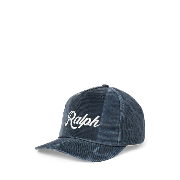 La casquette Ralph &agrave; logo velours c&ocirc;tel&eacute;