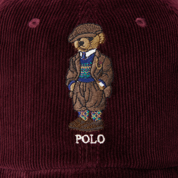 Rich Ruby Polo Bear Corduroy Ball Cap Polo Ralph Lauren 3