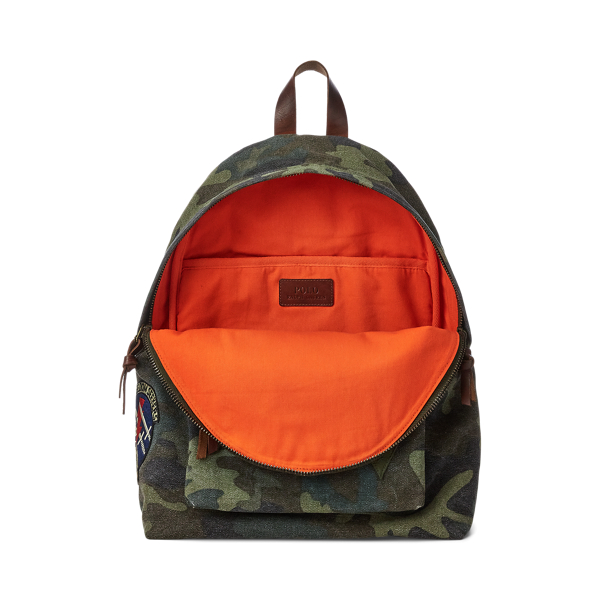 Tiger Patch Camo Canvas Backpack