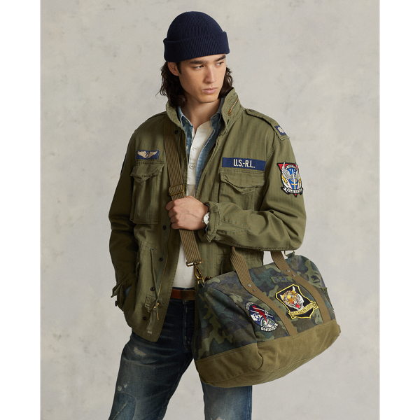 Ralph lauren camo duffle bag deals
