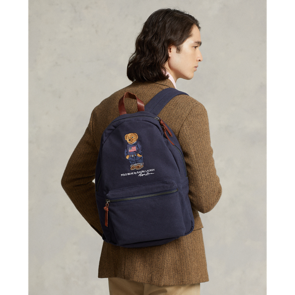 Polo Bear Canvas Backpack for Men Ralph Lauren UK